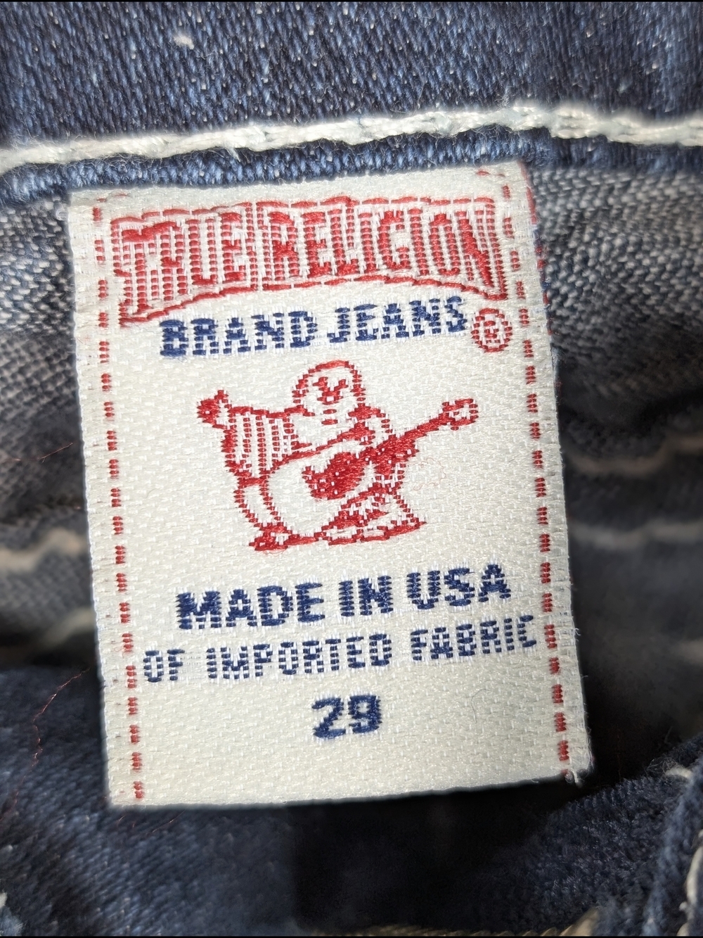 True Religion Becky Low Rise Bootcut Jeans 29 Made USA Y2K Western Denim - Picture 10 of 11